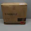 SUPERJARE Drafting Chair with Back, Adjustable Foot Rest Rolling Stool, Multi-Purpose Office Desk Chair, Thick Seat Cushion for Home Bar Kitchen Shop - Black