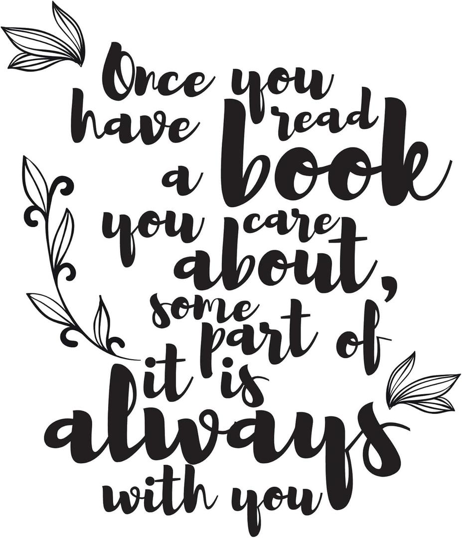 Family Once You Have Read Abook Adorable Quote Wall Decal Decoration Books Quote Book Lovers Bookish Quotes Readers Lasts Years and Easily Removable - Size: 36 in(W) x 40 in(H)