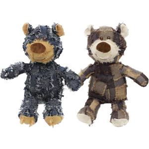 MAXBECK Dog Companion for Heavy Chewers- Indestructible Robust Bear Dog Toy, Resistant Squeaky Dog Toys for Heavy Chewers, Unbreakable Stuffed Plush Dog Toys for Aggressive Chewers (Navy+Purple)