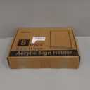 Argvey 8 Pack Acrylic Sign Holder 8.5 x 11 Vertical, Clear T Shape Table Menu Display Stand, Multi-function Plastic Double-Sided Paper Picture Frames Flyer Document Holder for Displaying