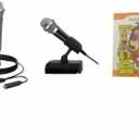 4 x Mini Microphone for iPhone, Miniature Microphone, ASMR Microphone, can be Used for Singing, Recording Video or Audio, Voice Calls, YouTube, Blog (Black)