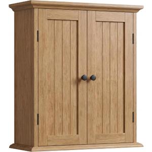 ChooChoo Bathroom Wall Cabinet with 2 Doors, Over The Toilet, 8.8"D x 21.1"W x 24"H