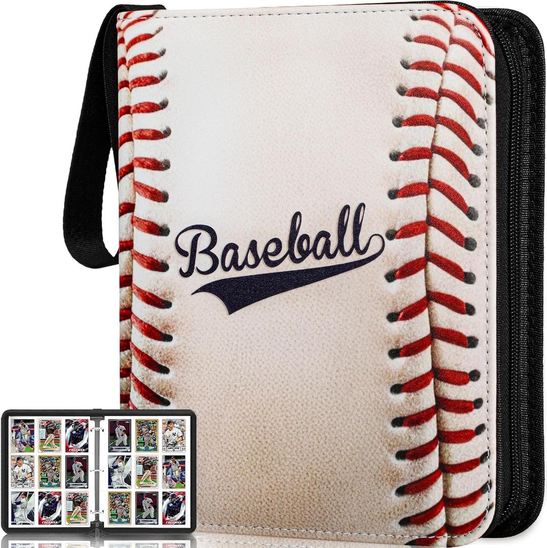 Baseball Card Binder,2024-2025 Sports Trading Card with Sleeves Holder Album,990 Pockets Baseball Card Holder Sheets Display Storage Protectors for Collectors Boys and Girls Gift