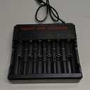 6 Bay 18650 Battery Charger Universal Charger for 3.7v Lithium Rechargeable Batteries Compatible 18650 26650 14500 16340(RCR123) 10440 17670 18490 17500 Lithium Battery Charger (USB Charger)