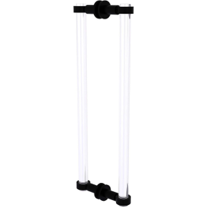 Allied Brass CV-406-18BB-BKM, ClearView 18" Flat Black/Clear Shower Door Handle