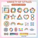 160PCS Anxiety Sensory Stickers, Calming Stress Relief Strips | Textured Calm Strips, Breathing Mindfulness, Anxiety Relief Tape, Office Classroom Desk Decor, Gift for Teens Adults