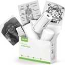 Nelko Genuine Self-Adhesive Thermal Printer Stickers, Compatible with PM230 Mini Sticker Printer, Black on White, 54 mm x 3.5 m Mini Sticker Printer Paper for Journal, Study, Photos, Note, 3 Rolls, White