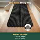 MBIGM 8" X 30" (15 in Pack) Non-Slip Carpet Stair Treads Non-Skid Safety Rug Slip Resistant Indoor Runner for Kids Elders & Pets with Reusable Adhesive - Black - Carpet Pads for Stairs