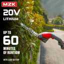 MZK 20V 2-in-1 Pole Hedge Trimmer & Grass Shear, 6-Foot Reach
