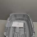 2-Door Top-Load Hard-Sided Dogs, Cats Pet Travel Carrier, Gray & Blue, 22.8"L x 15.0"W x 13.0"H