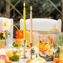 10 Inch Cream Spiral Taper Candles for Home Decoration, 12 Pack Candy-Color Candlesticks for Dinner Party Wedding Holiday