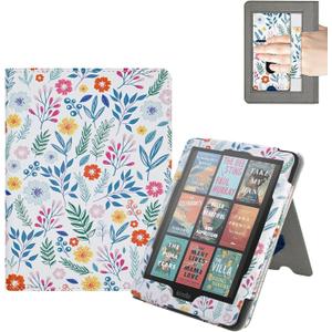 E NET-CASE Case for 7"/6.8" Kindle Paperwhite(12th/11th Generation-2024/2021) and Kindle Colorsoft Signature Edition, Folio for Kindle Paperwhite 2024 with Auto Sleep/Wake, Foldable Stand
