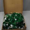 5Ft Pop Up Christmas Tree with Lights, Collapsible Pencil Tree Green, Skinny Christmas Tree Slim Xmas Tree, Artificial Tinsel Tree Foldable for Home Apartment Holiday Party Winter Decor