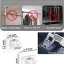 Curtain Rod Bracket No Drilling 16pcs, Self Adhesive Nail Free Curtain Rod Wall Brackets Hooks, Adjustable Drapery Towel Holder Fixing Hook for Home Bathroom Kitchen and Hotel Use (Transparent)