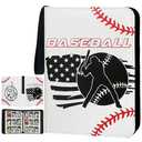 Baseball Card Binder with Sleeves, 900 Pockets Trading Card Binder,9 Pocket Card Binder Holder Album Storage Organizer Case Compatible with Topps Baseball Card and other Trading Cards