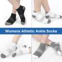 YSense Ankle Socks for Women Men, Thick Cushioned Running Athletic Cotton Socks with Moisture Wicking Low Cut No Show