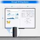 Large Magnetic Whiteboard, maxtek 60 x 36 Magnetic Dry Erase Board Foldable for Wall, 5' x 3' Aluminum Presentation Big Wall-Mounted Marker Board for Office Home & School (Black)