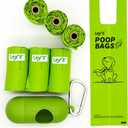 Ley's Compostable Dog Poop Bags, Plant-Based Biodegradable Doggie Waste Bags with Easy Tie Handles, Unscented, Vegetable-Based, Dog Bags Refill Rolls