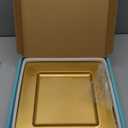 MAONAME Gold Charger Plates, Plastic Plate Chargers Set of 6, 13" Round Chargers for Dinner Plates, Decorative Table Charger for Wedding, Table Setting