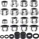 16 pcs Faucet Adapter Kit, CNYMANY Kitchen Aerator Adapter Set Male Female M22 Sink Faucet Adapter Connecting Garden Hose Water Filter Standard Hose via Diverter