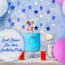 Patelai Glitter Star Garland Banner 2026 Graduation Decor 130 Feet Star Hanging Banner Twinkle Backdrop for Party Birthday Classroom Wedding Supplies(Ocean Blue, Glitter Silver)