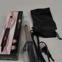 Travel Size Curling Iron Dual Voltage, Mini Curling Iron for Short Hair with 1/2 Inch Barrel, Ceramic Mini Hair Curler with Keratin&Argan Oil Infused, Travel Hair Curler with Storage Bag