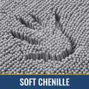 Arotive Bathroom Rugs Round 30x30, Extra Soft Absorbent Shaggy Chenille Bath Rugs, Machine Washable Rubber Backing Non-Slip Bath Mats for Bathroom Floor Tub and Shower, Home Decor Accessories, Grey