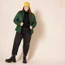 Amazon Essentials womens Lightweight Long-Sleeve Water-Resistant Packable Puffer Jacket (Available in Plus Size) (X-Small, Dark Green)