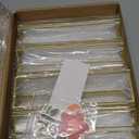 Acrylic Sign Holder 8.5X11 Gold Picture Frame Double Sided Acrylic Frame Plastic Sign Holder Display Stand for Wedding Table Numbers Menu Holder (6 Pack)