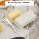 2 x Butter Dish With Lid For Countertop, Kyraton Butter Crock With Stainless Steel Multipurpose Butter Knife, Butter Container, Kitchen Gift For Wife, Mother
