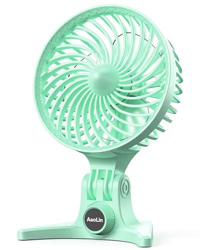 AaoLin USB Desk Fan, Small Fans with CVT Variable Speeds, Strong Cooling Airflow, Quiet Portable, Desktop Mini Personal Table Fan for Room, Home, Office, Bedroom, Green