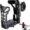 Motorcycle Cup Holder, Upgraded Bike Cup Holder with Atmosphere Light, 360 Rotation Adjust Expandable Design Cup Holder for Bike Motorcycle Scooter, Matte Black
