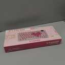 YUNZII B75 PRO MAX Wireless Mechanical Keyboard, 75% Layout with Screen and Knob, Custom Hot Swap Gasket, Creamy Pre-lubed Switches, Bluetooth/ Type-C/ 2.4G for Win/ Mac (Pink Heart, Cocoa Cream V2 Switch)