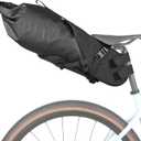 Rhinowalk 14L Bicycle Seat Bag, Waterproof Bike Bag, Mountain Road Bikes, Black, Adjustable Strap, Seat Mount