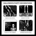Halloween Party Decorations Set - Skeleton, Spider Web Bats Themed - with Backdrop, Balloons Bat Decorations for Spooky Festive Celebrations