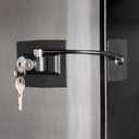 Premium Refrigerator Lock with Built-in Keyed Lock (Black)