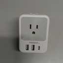 Italy Travel Plug Adapter 2 Packs, TESSAN Italy Power Adapter with 4 Outlets 3 USB Ports (1 USB C), Type L Plug Adaptor Italian for US to Chile Ethiopia Libya Syria Tunisia Uruguay