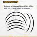 Hydraulic Hose Kit for Kubota LA350A LA401 LA402 LA402-1 Front Loader, Boom & Bucket Cylinder Hose Set Replace 7J303-76610 75535-66620 7J999-95562