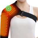 Heated Shoulder Brace with Massager Portable Electric Heating Pad for Shoulder Pain and Upper Arm Muscle Massage Heated Wrap for Shoulder Right