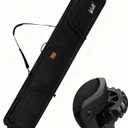 WOLT Rolling Ski Bag,Padded Snowboard Bag with Wheels for Air Travel, Fit to Double Pairs of Skis up to 190 cm