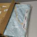 TV Trays Table Set of 2 Portable Folding TV Tray Table TV Dinner Tray with Sturdy MDF, Small Folding Tables with Phone & Tablet Slot, No Assembly Required, 15 x 18.9 x 25.6 in (Sea Blue Marble, 2Pcs)