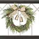 Sintosin Farmhouse Window Frame Wall Decor 19 X 39 Inches, Washed Black, 39"L x 19.3"W