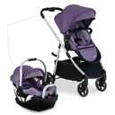Britax Willow Grove SC Travel System, Infant Car Seat Stroller Combo with Willow SC Infant Car Seat, Alpine Base, and Grove Stroller; ClickTight Technology, SafeWash & StayClean Fabrics Pindot Iris