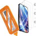 QHOHQ [1-Second Auto-Install] 3 Pack Screen Protector for iPhone Air + 3 Pack Camera Lens Protector, 9H+ Shatterproof Tempered Glass for iPhone 17 Air, [12FT Military Grade Protection], Case Friendly (iPhone Air 6.5 Inch, Transparent)