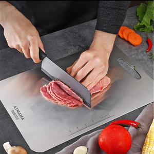 (Large,18.11"Lx 11.81"W) Stainless Steel Cutting Board for Kitchen, SUS-304 Chopping Board, Easy To Clean (18.1"L x 11.8"W)