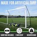 QuickPlay Kickster Elite Portable Soccer Goals - Ultra Fast Setup Weighted Training Goals for Backyard, Turf & Indoor Use - Durable Soccer Nets for Home & Team Practice
