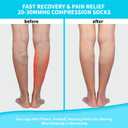 Open Toe Compression Socks 15-20 mmHg for Women and Men Knee High Toeless Circulation Compression Stockings (Small-Medium, Black)