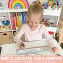 2 x Desk Name Tags for Classroom -25 Student Name Plates for Classroom Kindergarten, Preschool, 1st, 2nd & 3rd Grade, 13x3 Teacher Nameplates for Student Desks, Boho Nametags