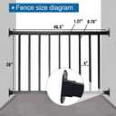 Metal Guard Railing Kit with Balusters4 Feet Black Decking Railings Porch Indoor OutdoorStraight Run Rail