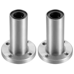 uxcell LM12UU Extra Long Round Flange Linear Ball Bearings, 12mm Bore Dia, 21mm OD, 57mm Length (Pack of 2)